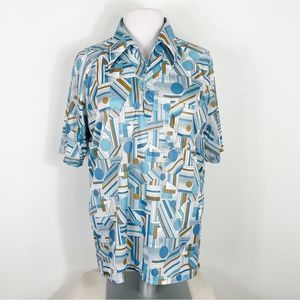 Lilly Dache Vintage 70s Geometric Disco Shirt
